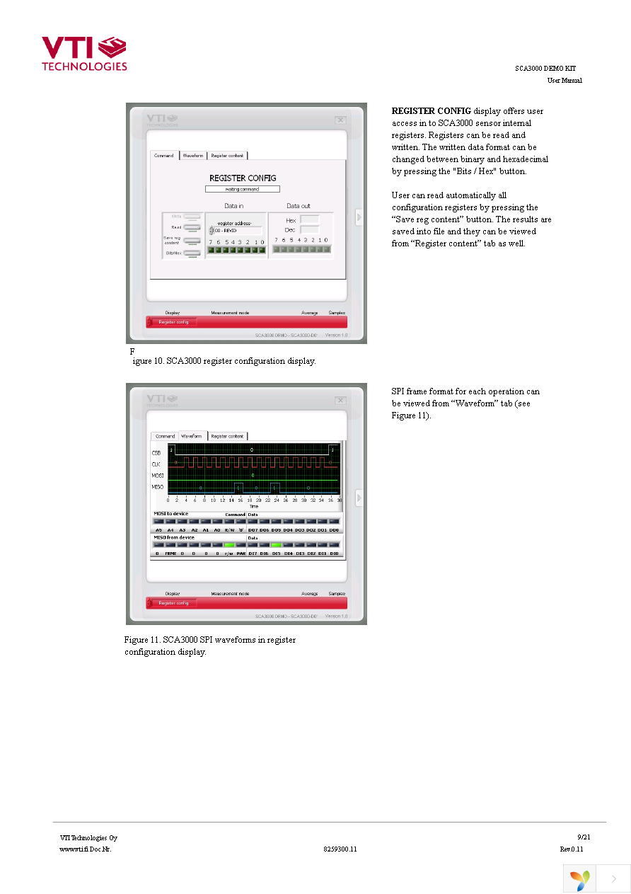 SCA3000-D01DEMO Page 9