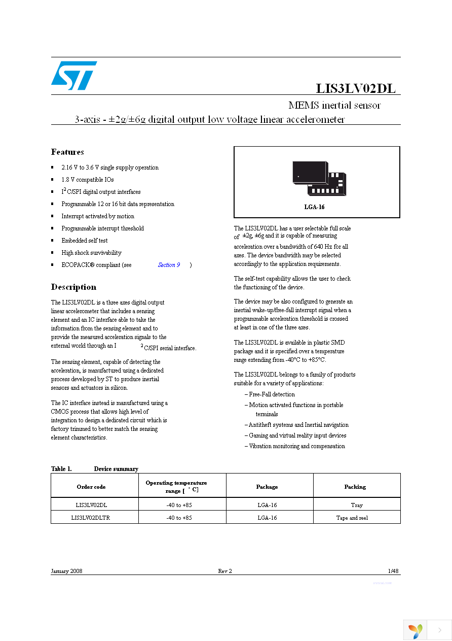 STEVAL-IFS002V2 Page 1