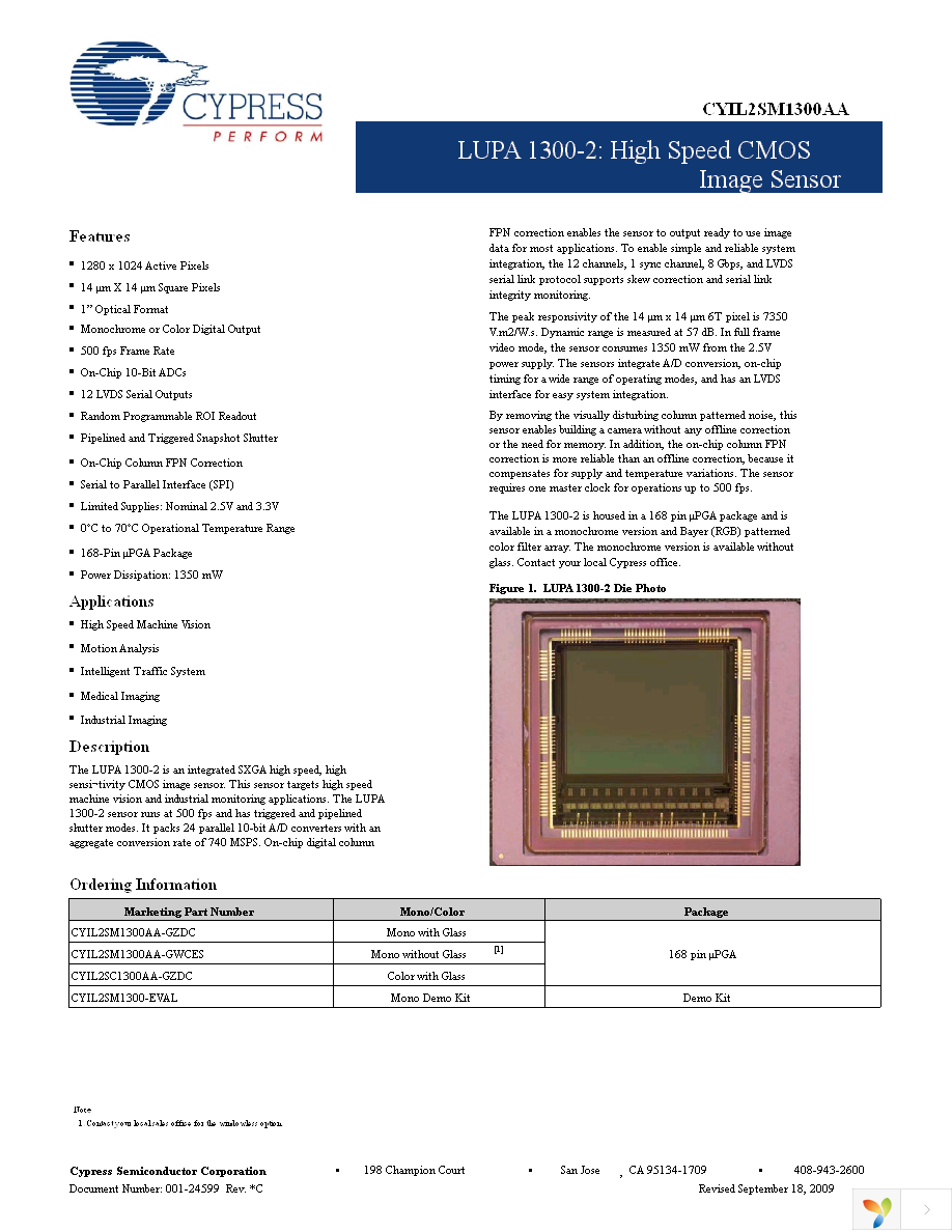 CYIL2SM1300-EVAL Page 1