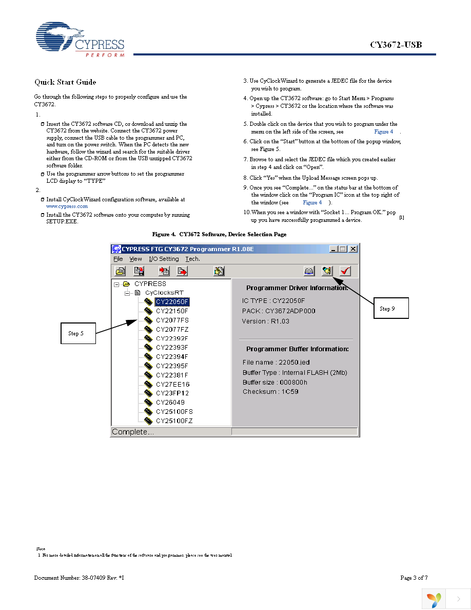 CY3672-USB Page 3