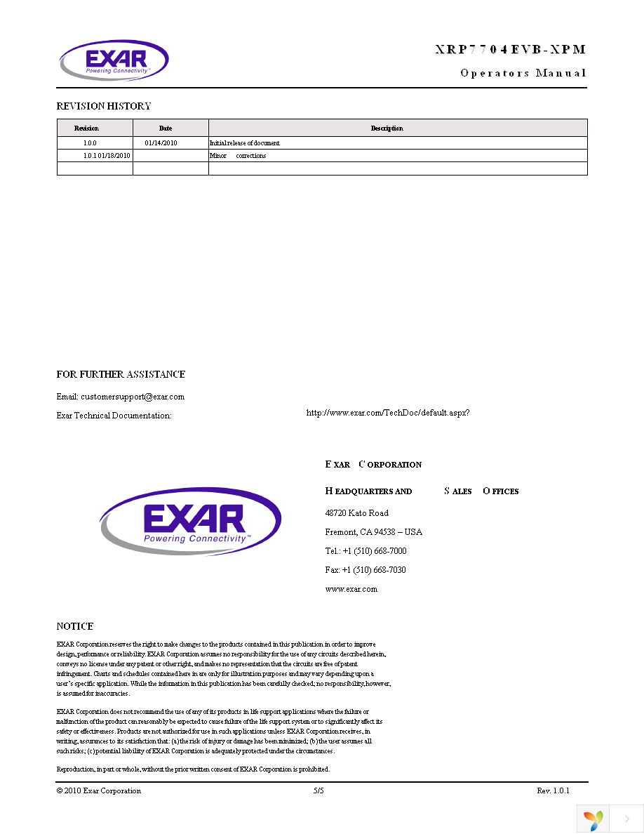 XRP7704EVB-XPM Page 5