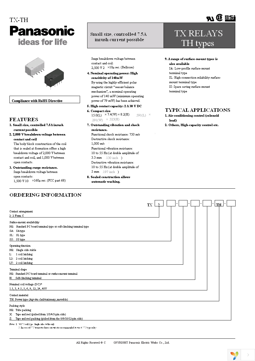 TX2SA-LT-5V-TH-Z Page 1