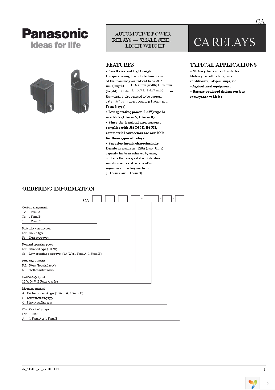 CA1-DC12V-N Page 1