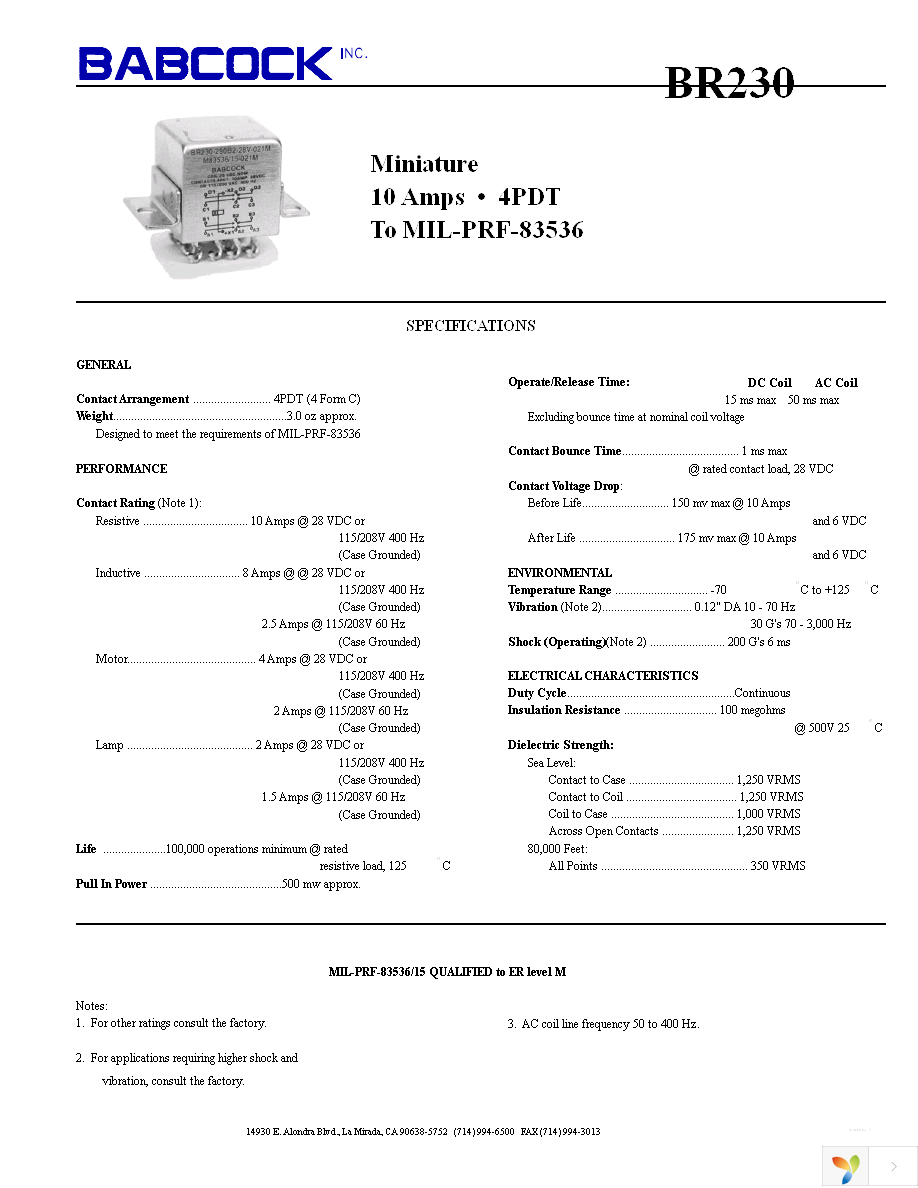 BR230-290C2-28V-020M Page 1