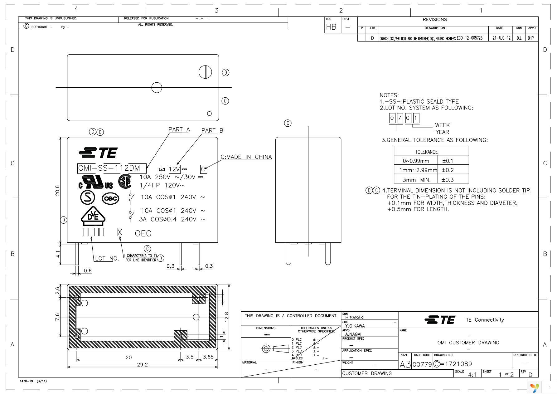 OMI-SS-112DM,300 Page 1