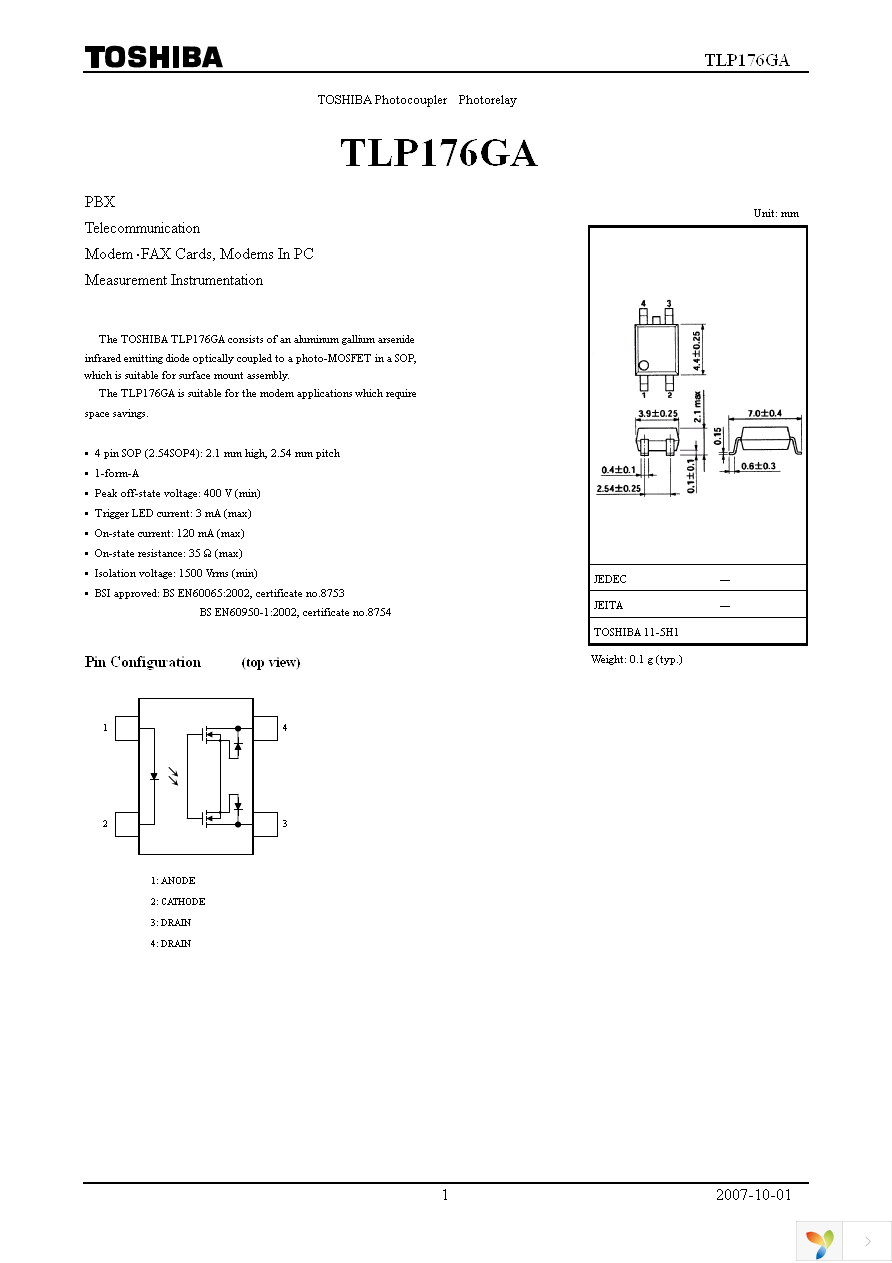 TLP176GA(TP,F) Page 1