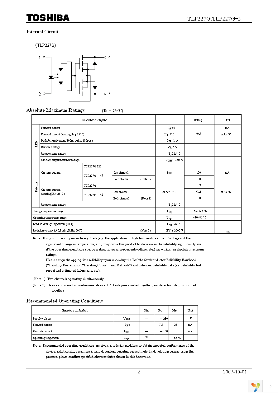 TLP227G(N,F) Page 2