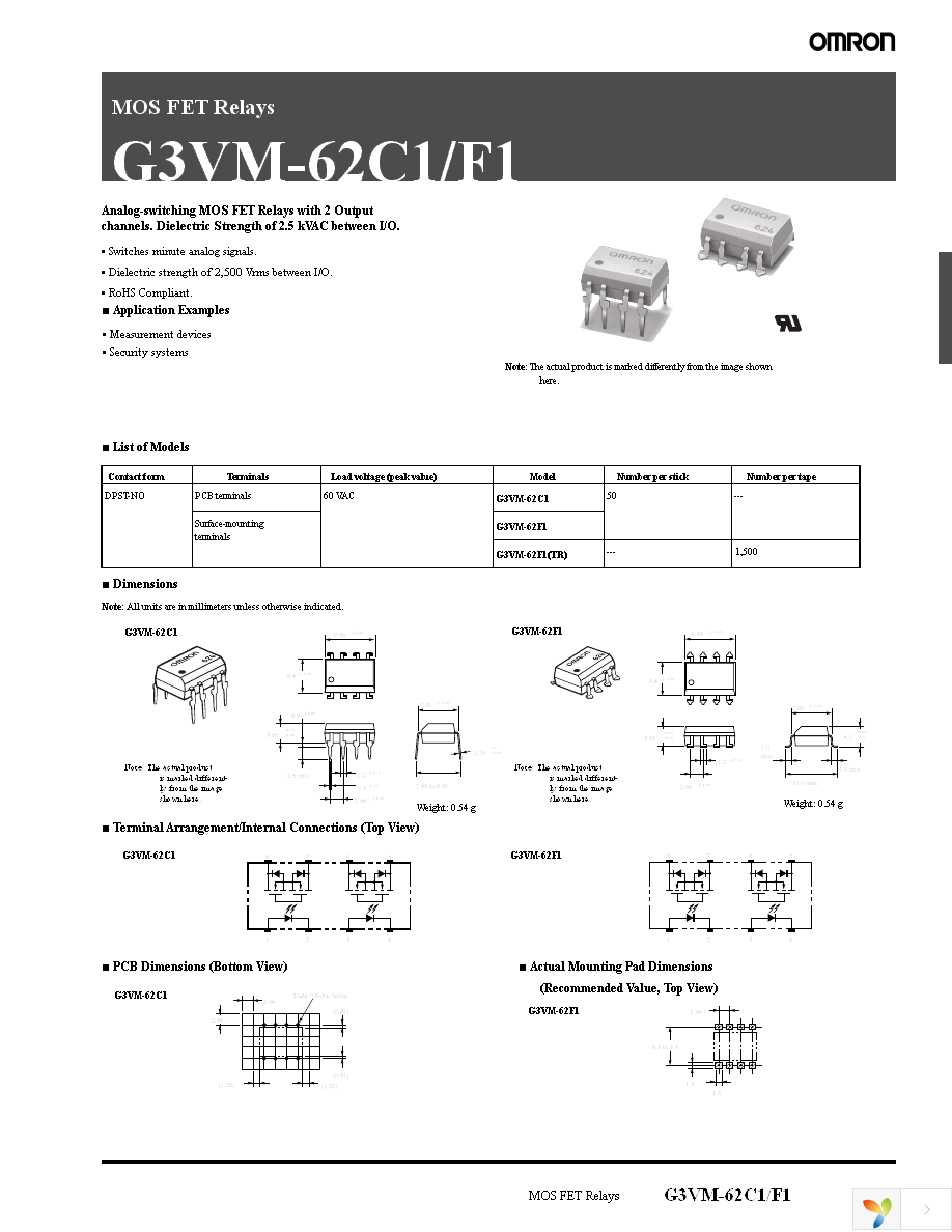 G3VM-62F1 Page 1