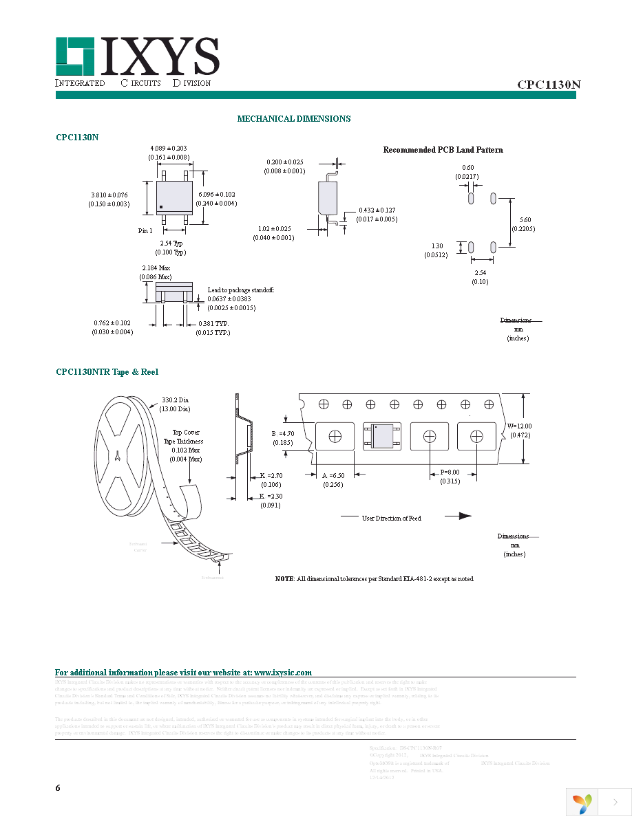 CPC1130NTR Page 6