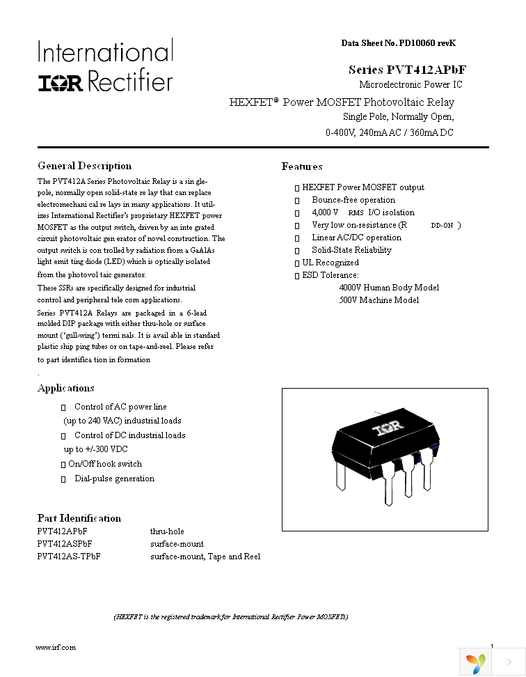 PVT412ASPBF Page 1