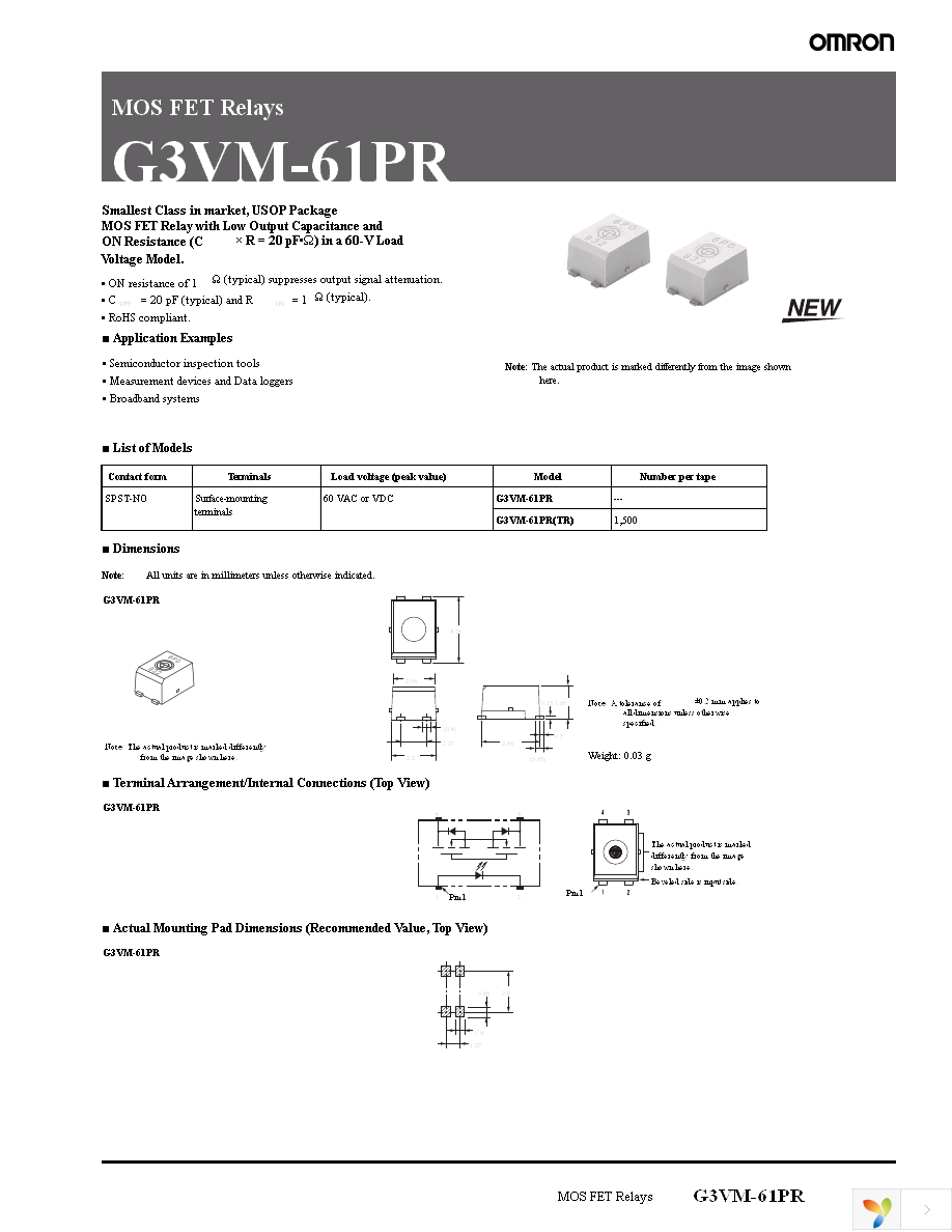 G3VM-61PR(TR05) Page 1