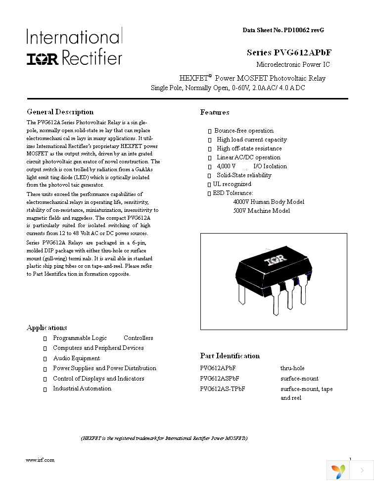 PVG612APBF Page 1