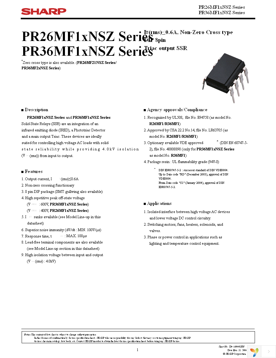 PR26MF11NSZF Page 1