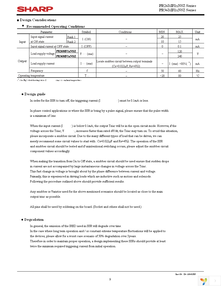 PR26MF11NSZF Page 9