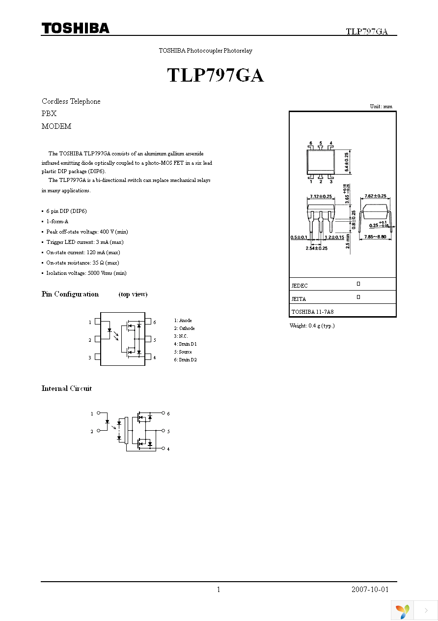 TLP797GA(F) Page 1