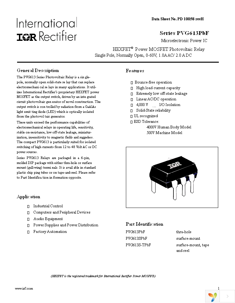 PVG613SPBF Page 1