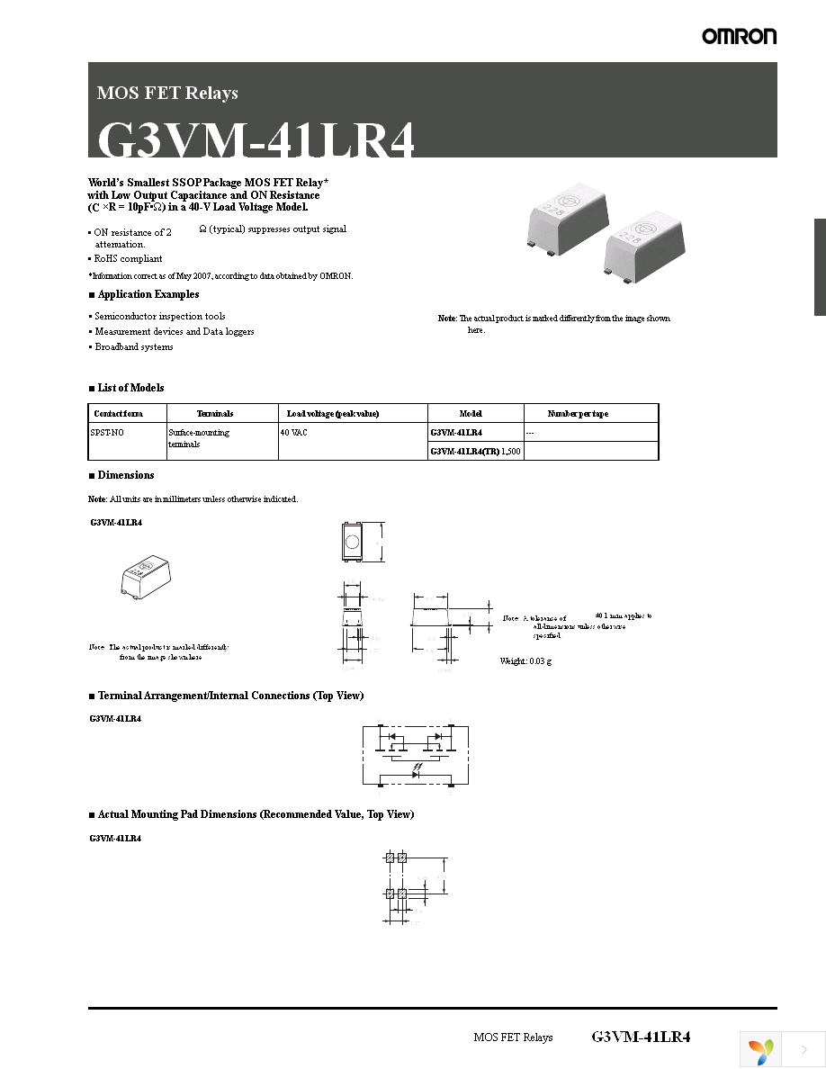 G3VM-41LR4(TR05) Page 1