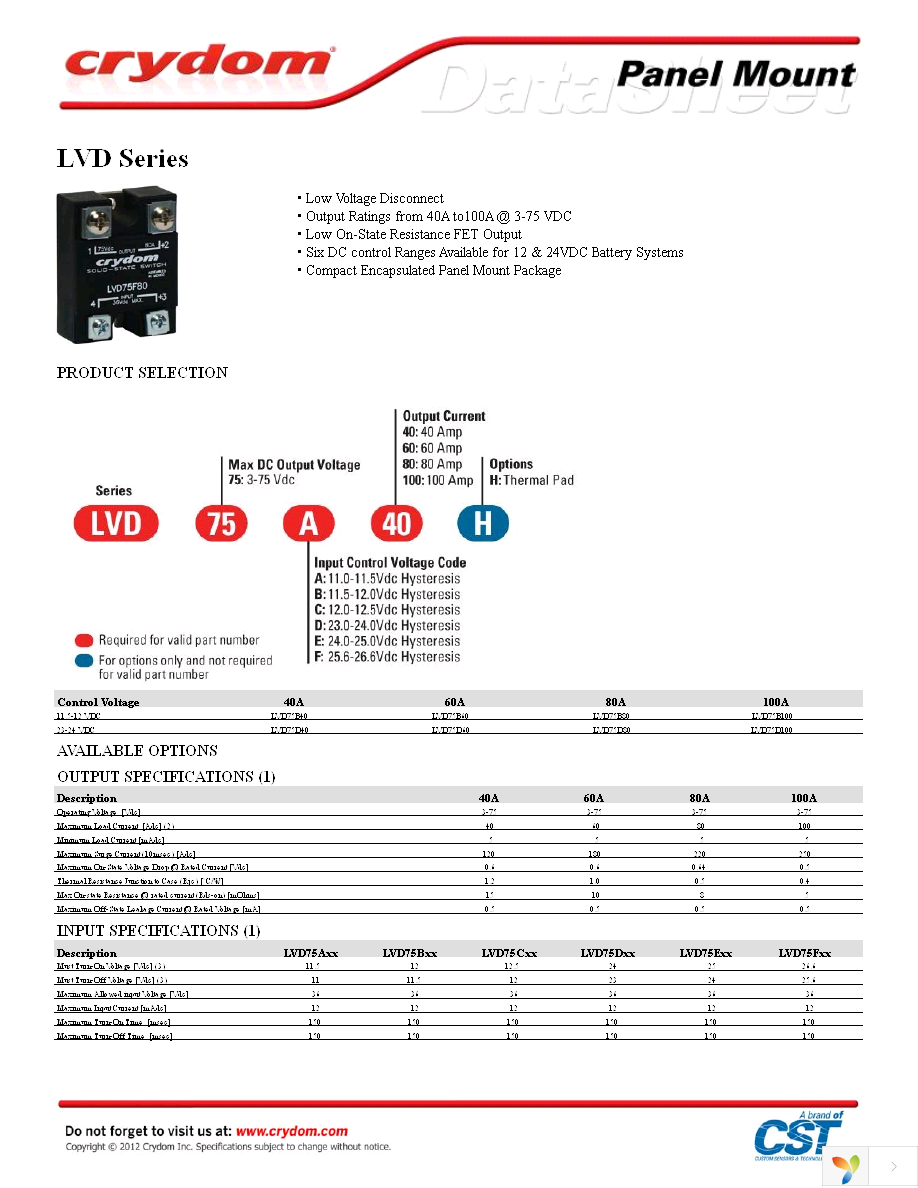 LVD75A40 Page 1