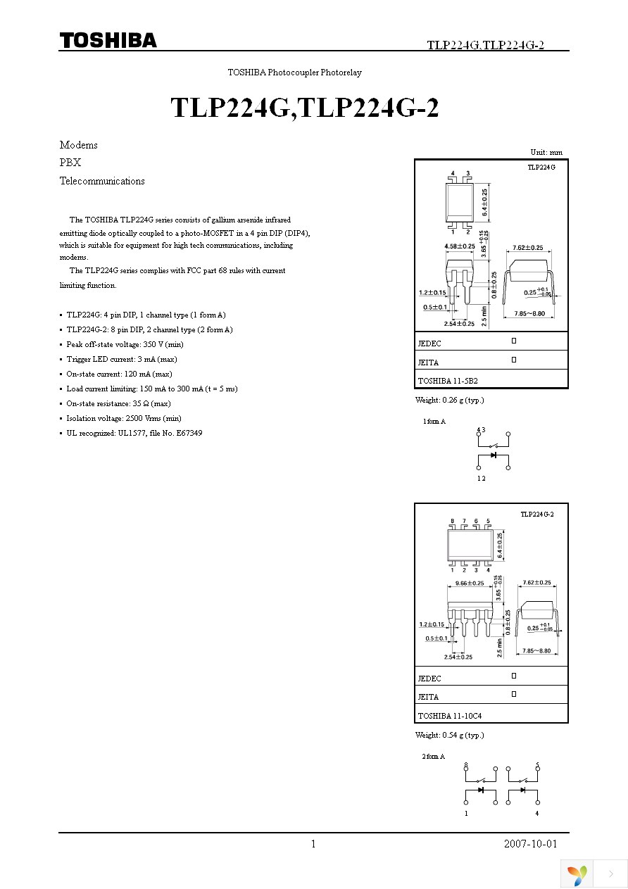 TLP224G-2(F) Page 1