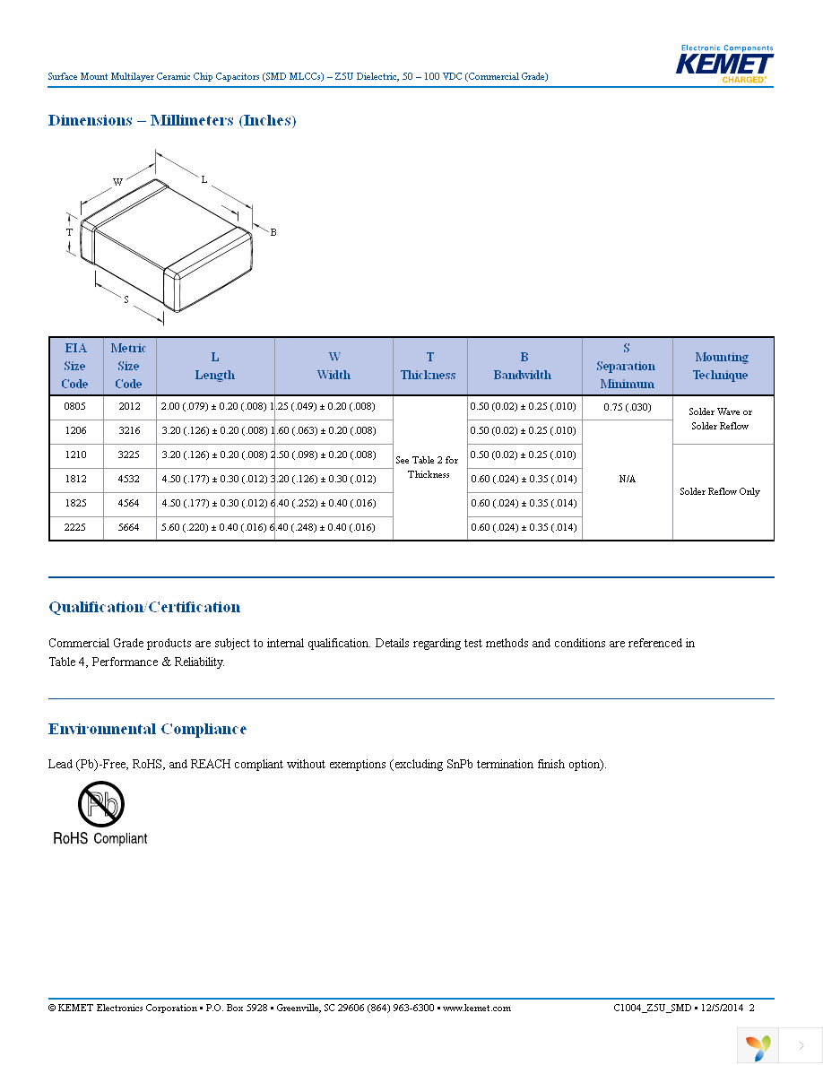 C0805C153M5UACTU Page 2