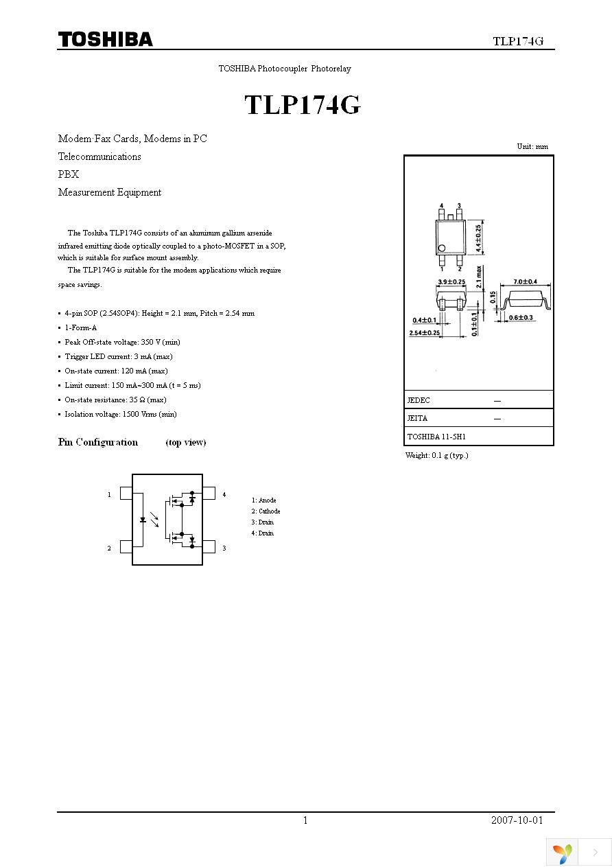 TLP174G(TP,F) Page 1