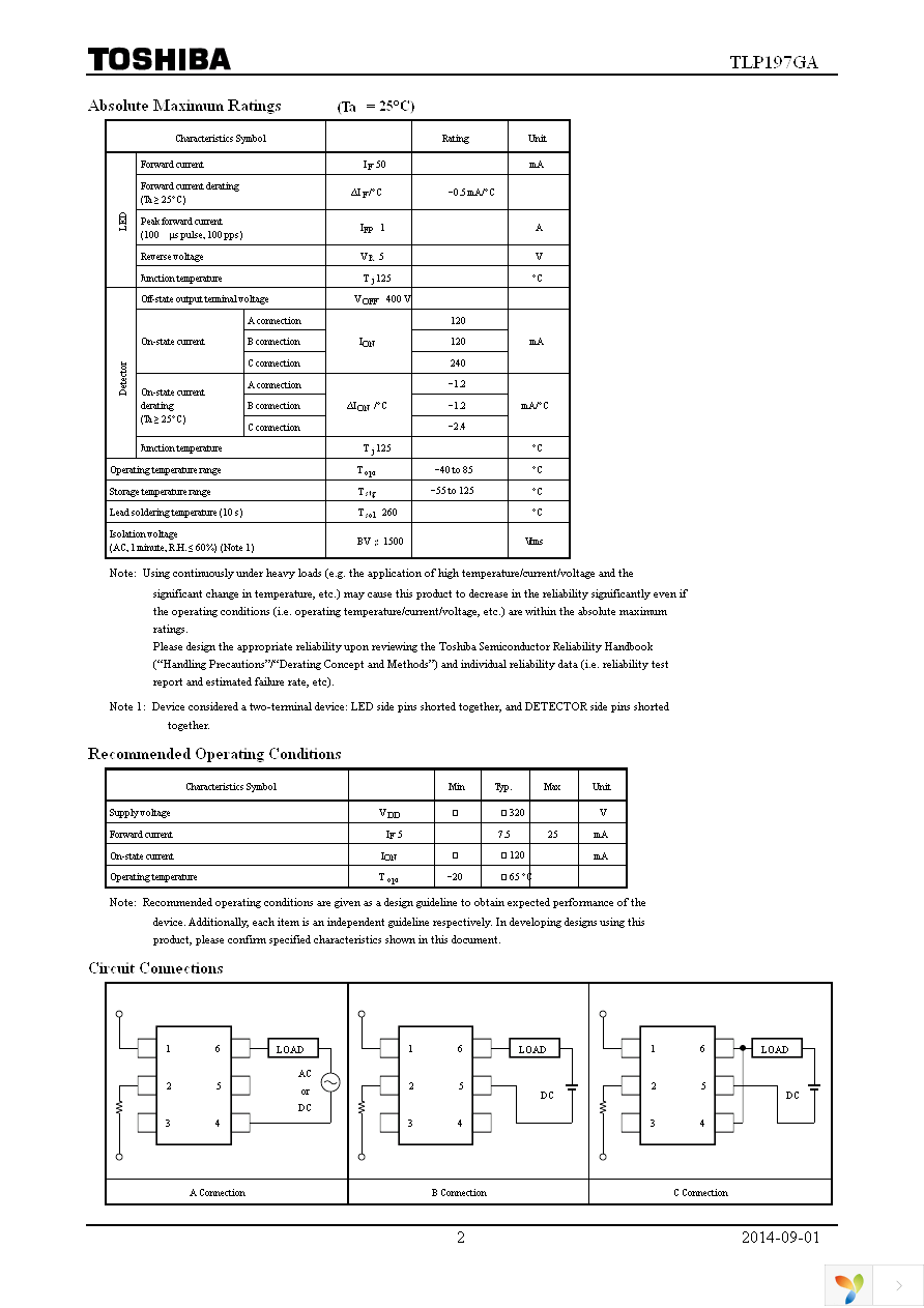 TLP197GA(F) Page 2