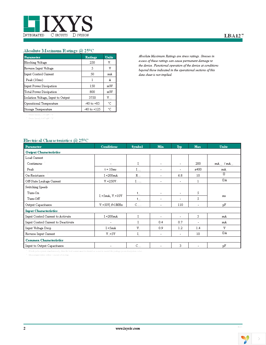 LBA127PTR Page 2