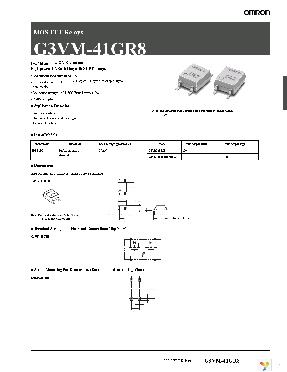 G3VM-41GR8(TR) Page 1