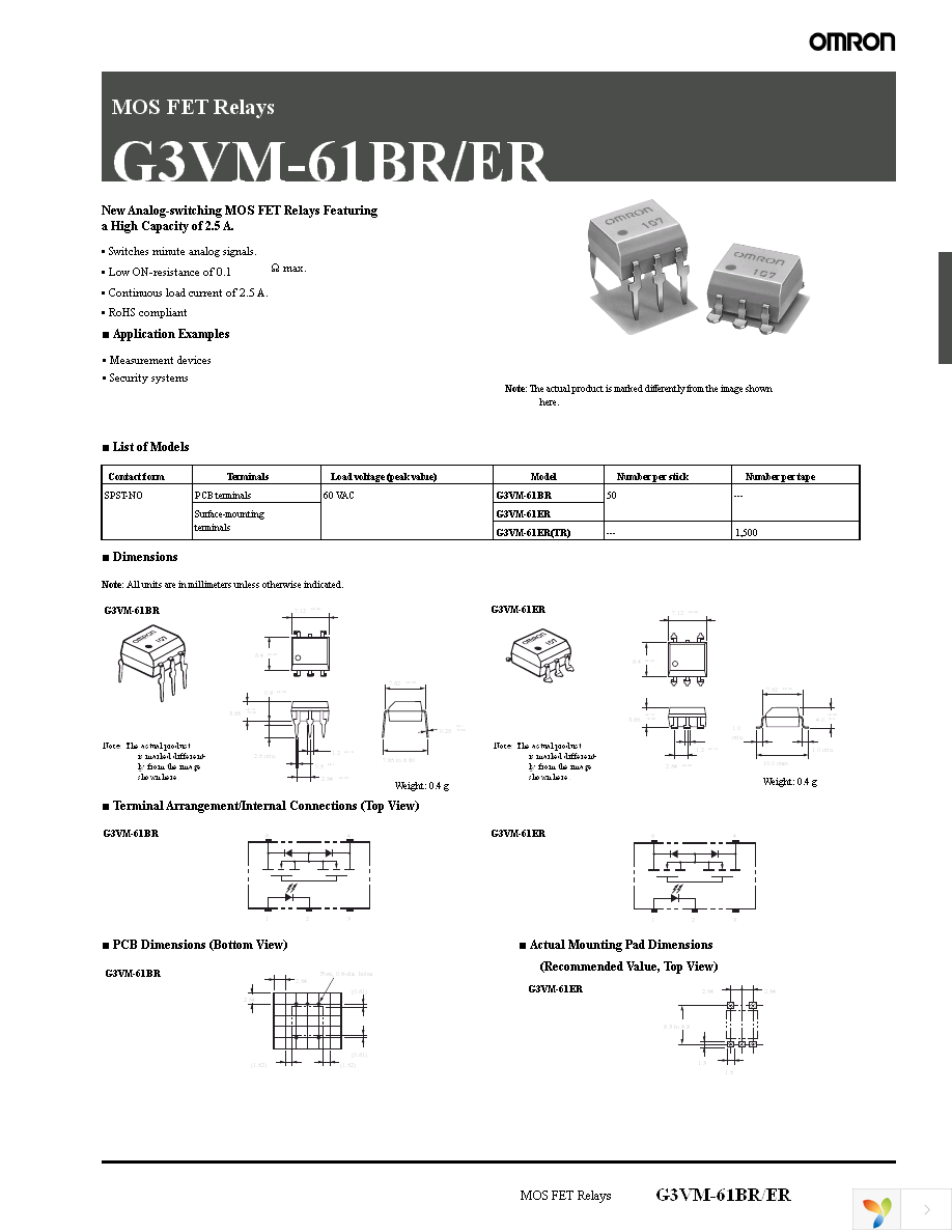 G3VM-61ER(TR) Page 1