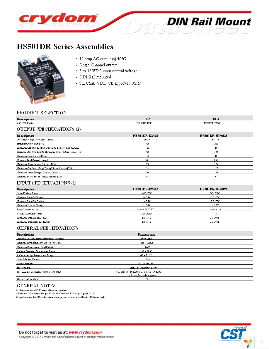 HS501DR-D2425 Page 1