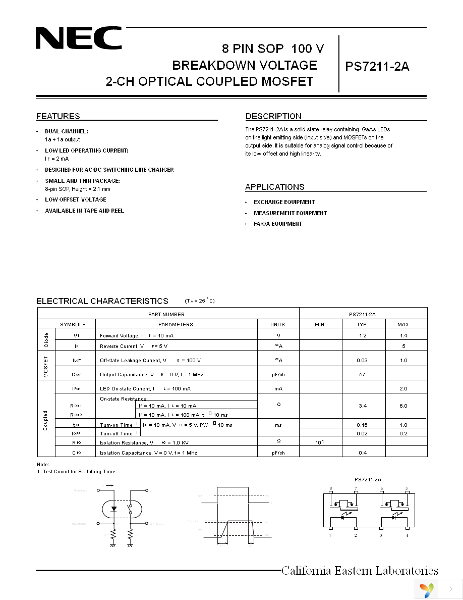 PS7211-2A-F3 Page 1