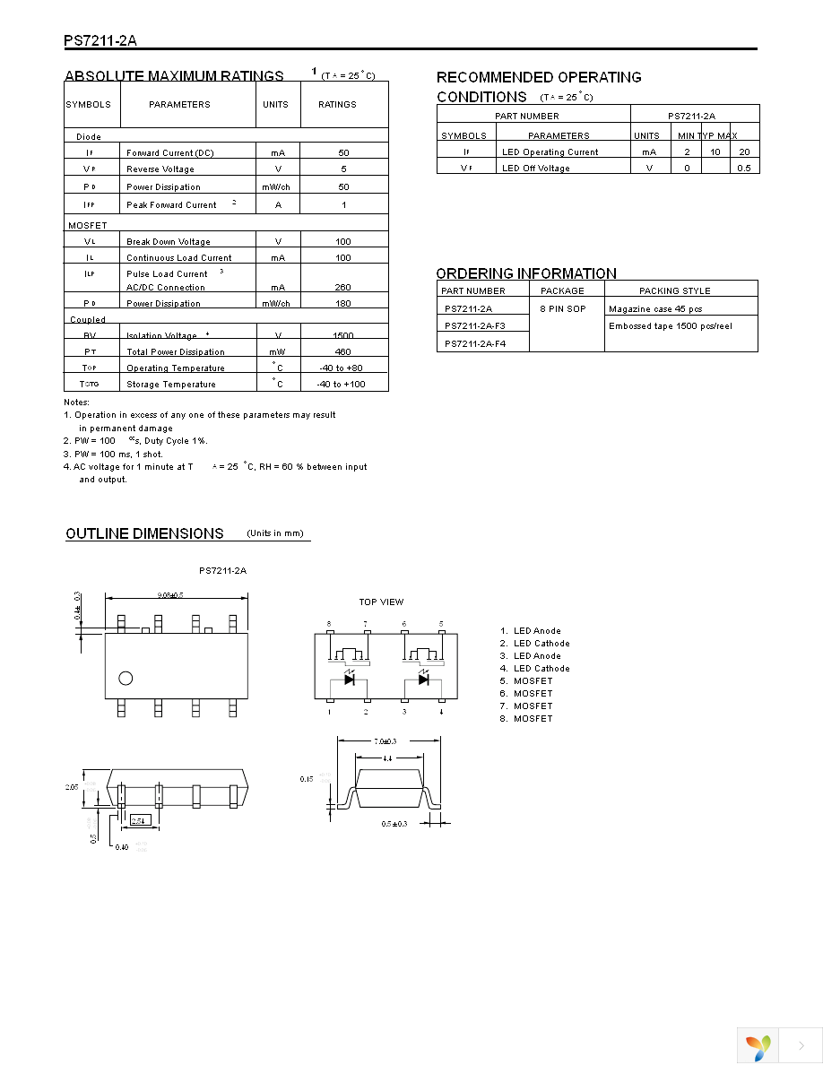 PS7211-2A-F3 Page 2