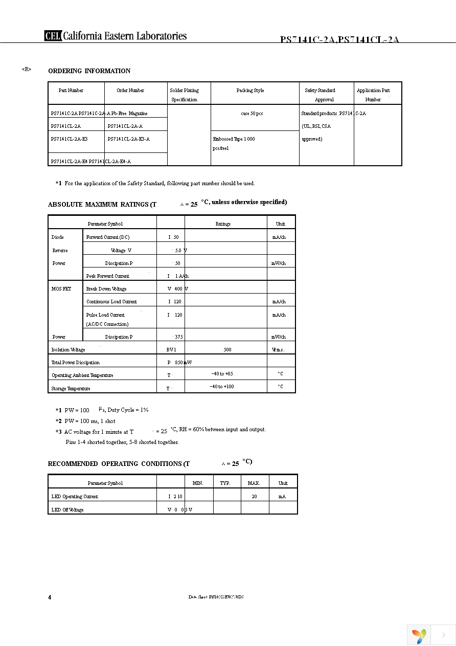 PS7141C-2A-A Page 4