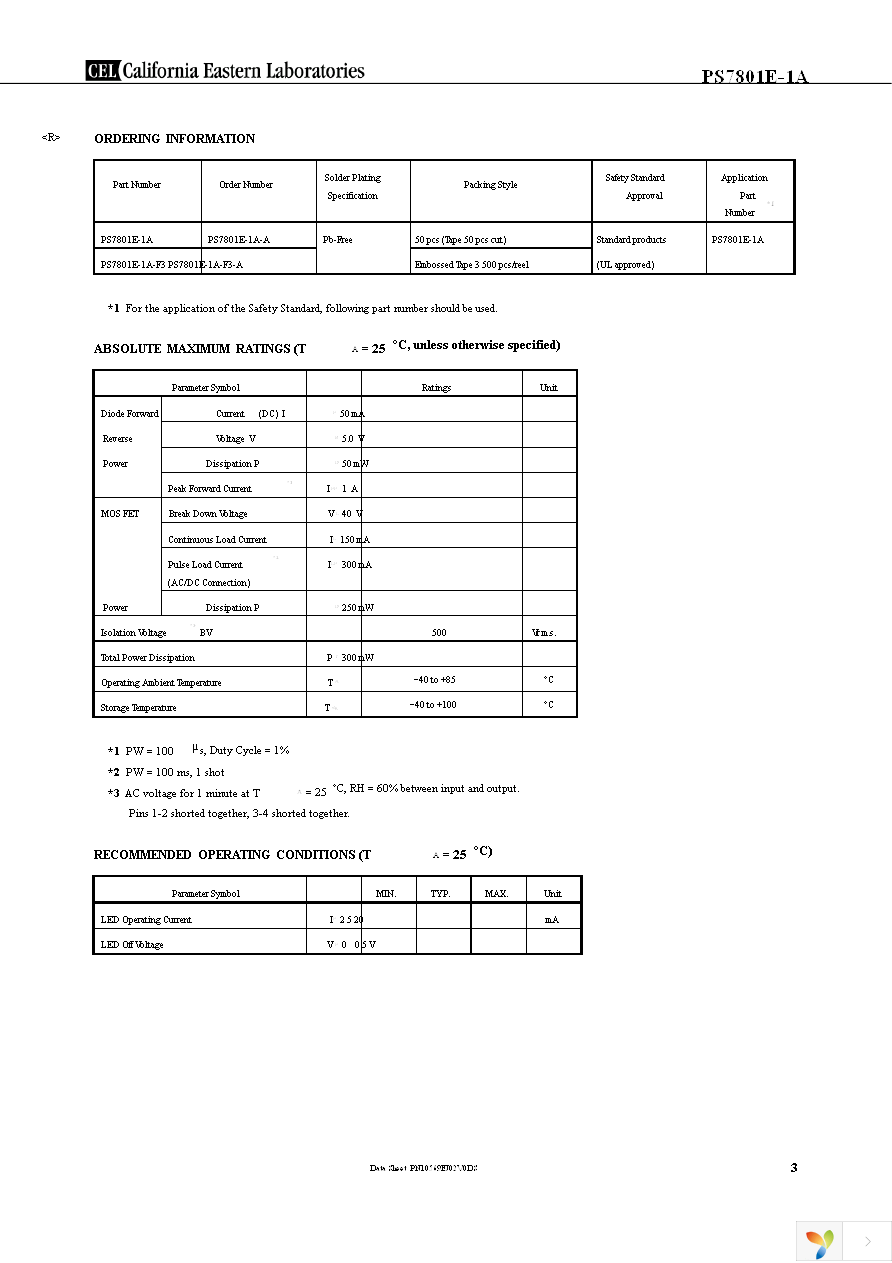 PS7801E-1A-F3-A Page 3