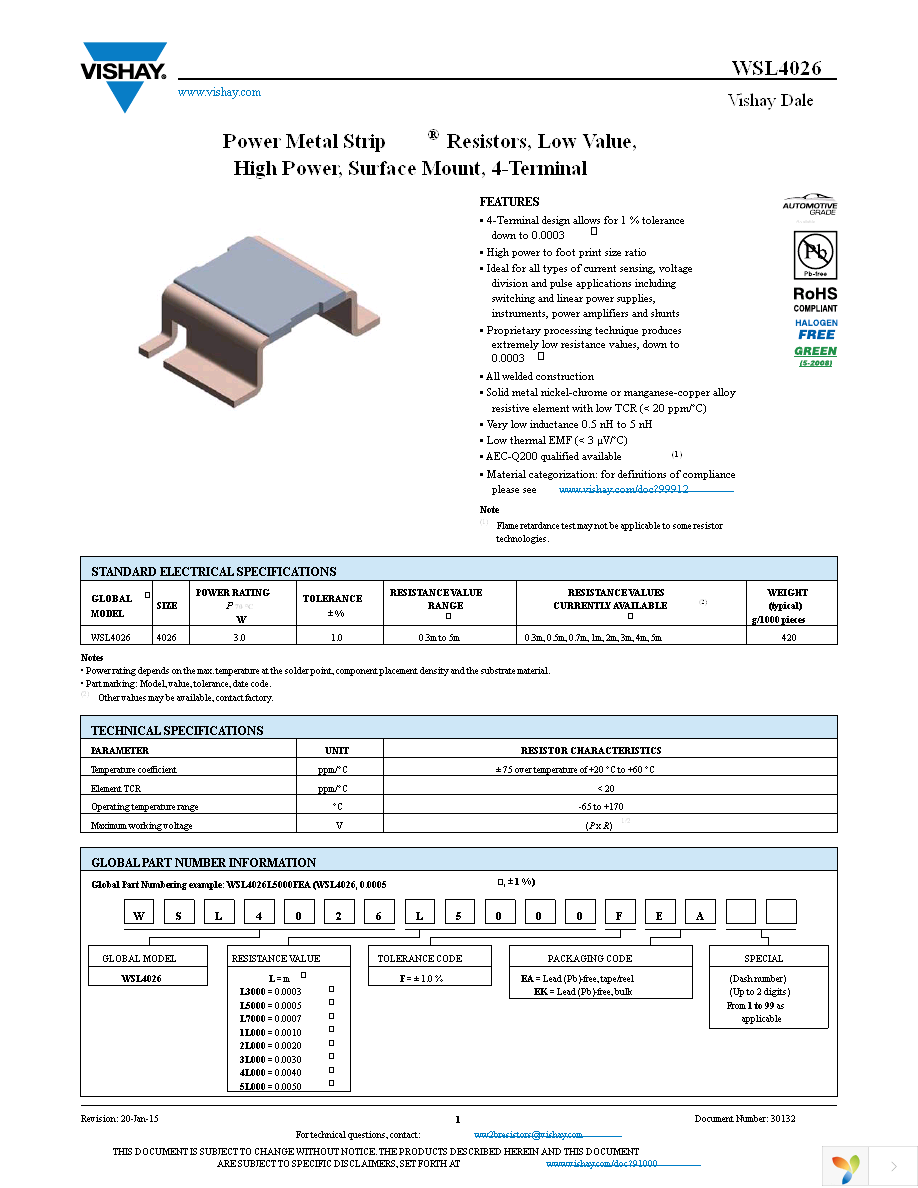 WSL40262L000FEB Page 1