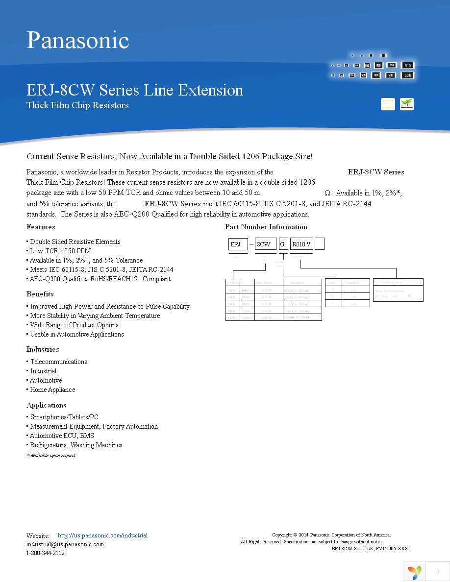 ERJ-8CWFR030V Page 1