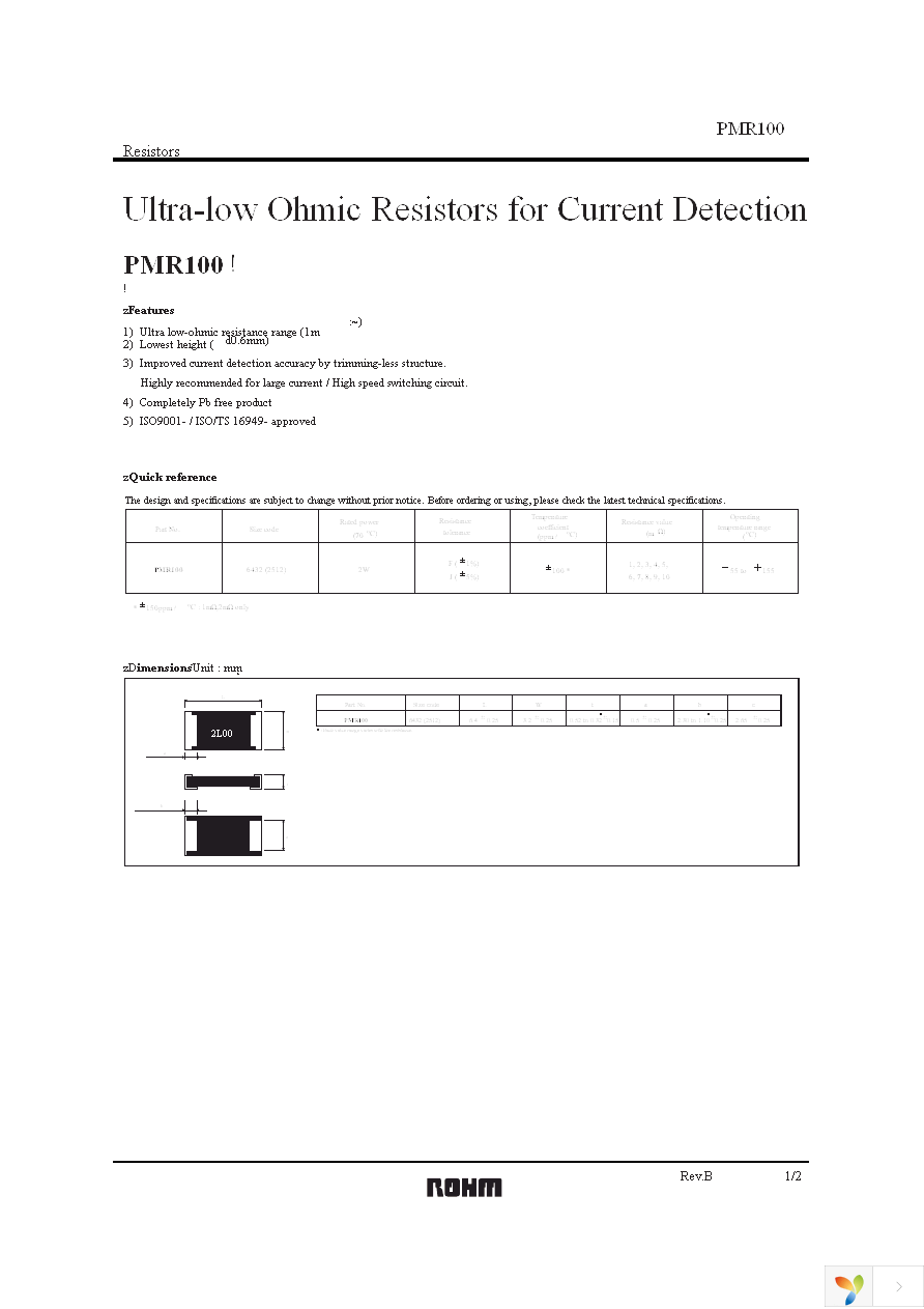 PMR100HZPFV1L50 Page 1