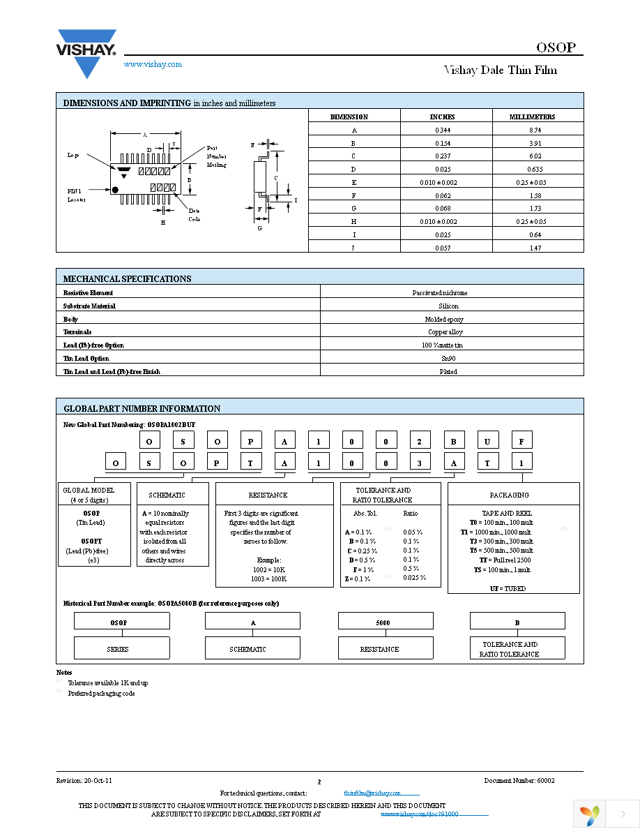 OSOPTA5001AT1 Page 2