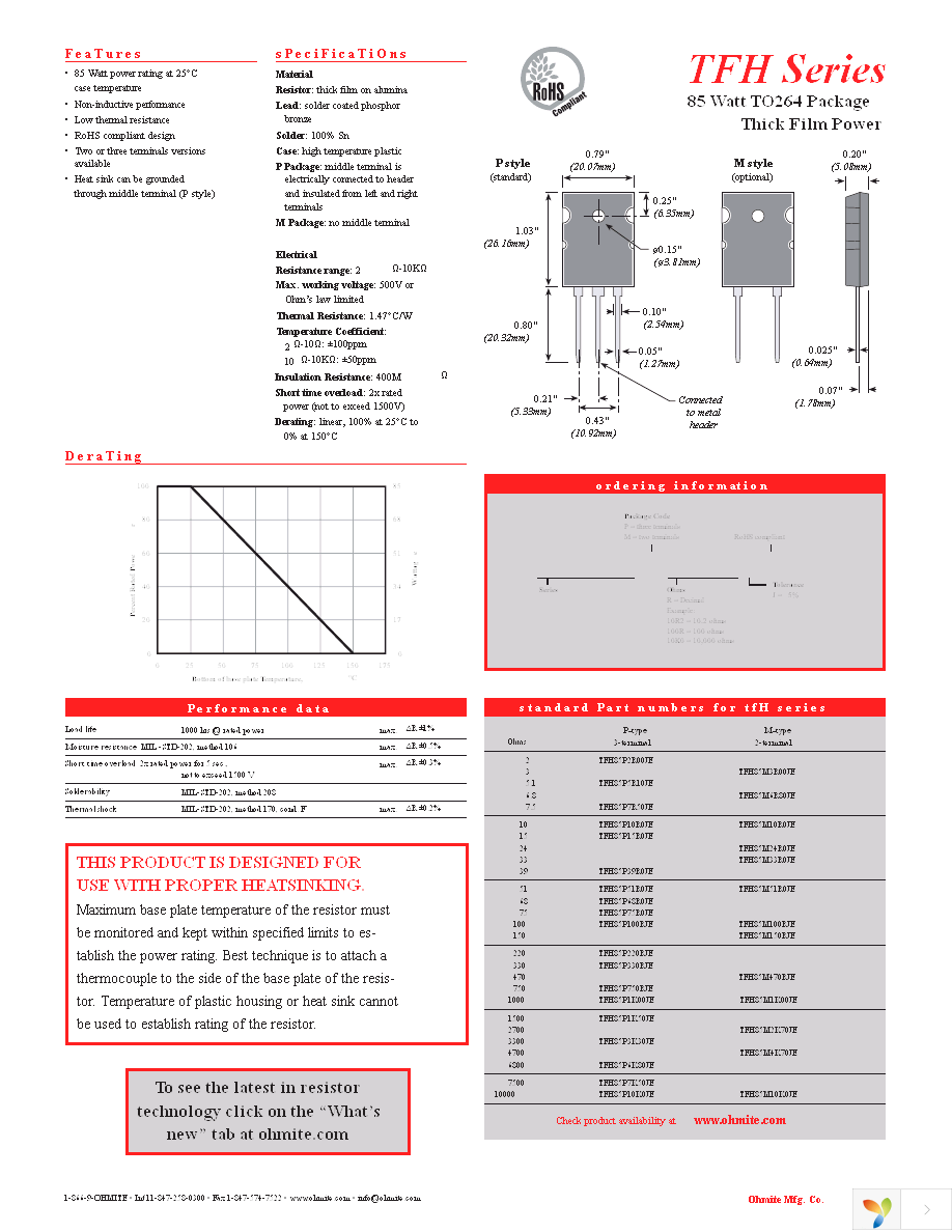 TFH85P51R0JE Page 1