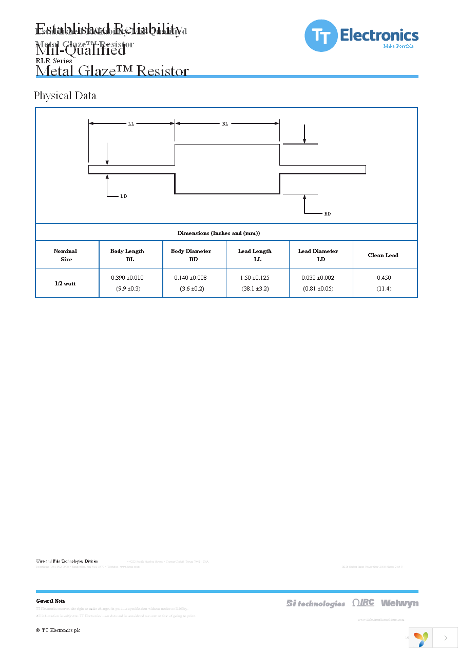 RLR20C2611FS-SLT Page 2