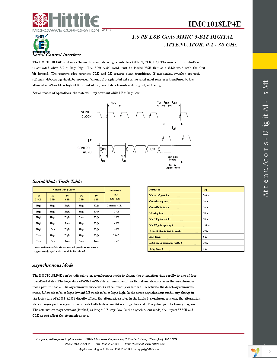 HMC1018LP4E Page 6