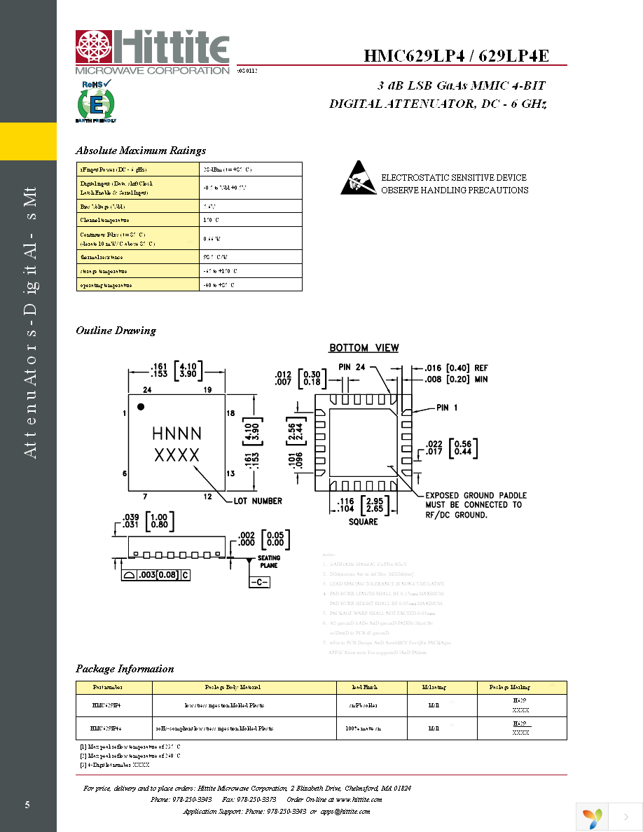 HMC629LP4E Page 7