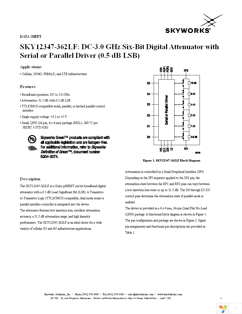 SKY12347-362LF Page 1