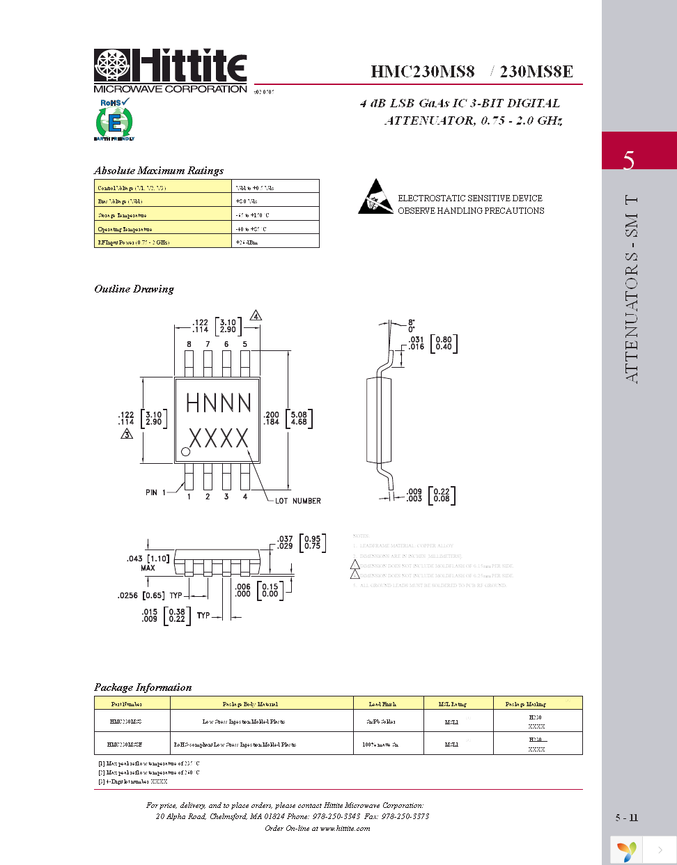 HMC230MS8E Page 6