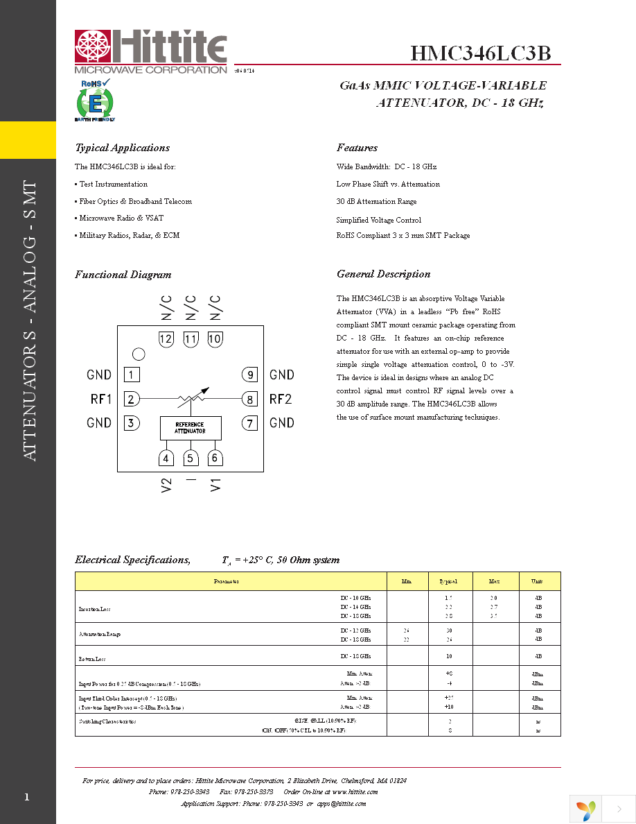 HMC346LC3BTR Page 3