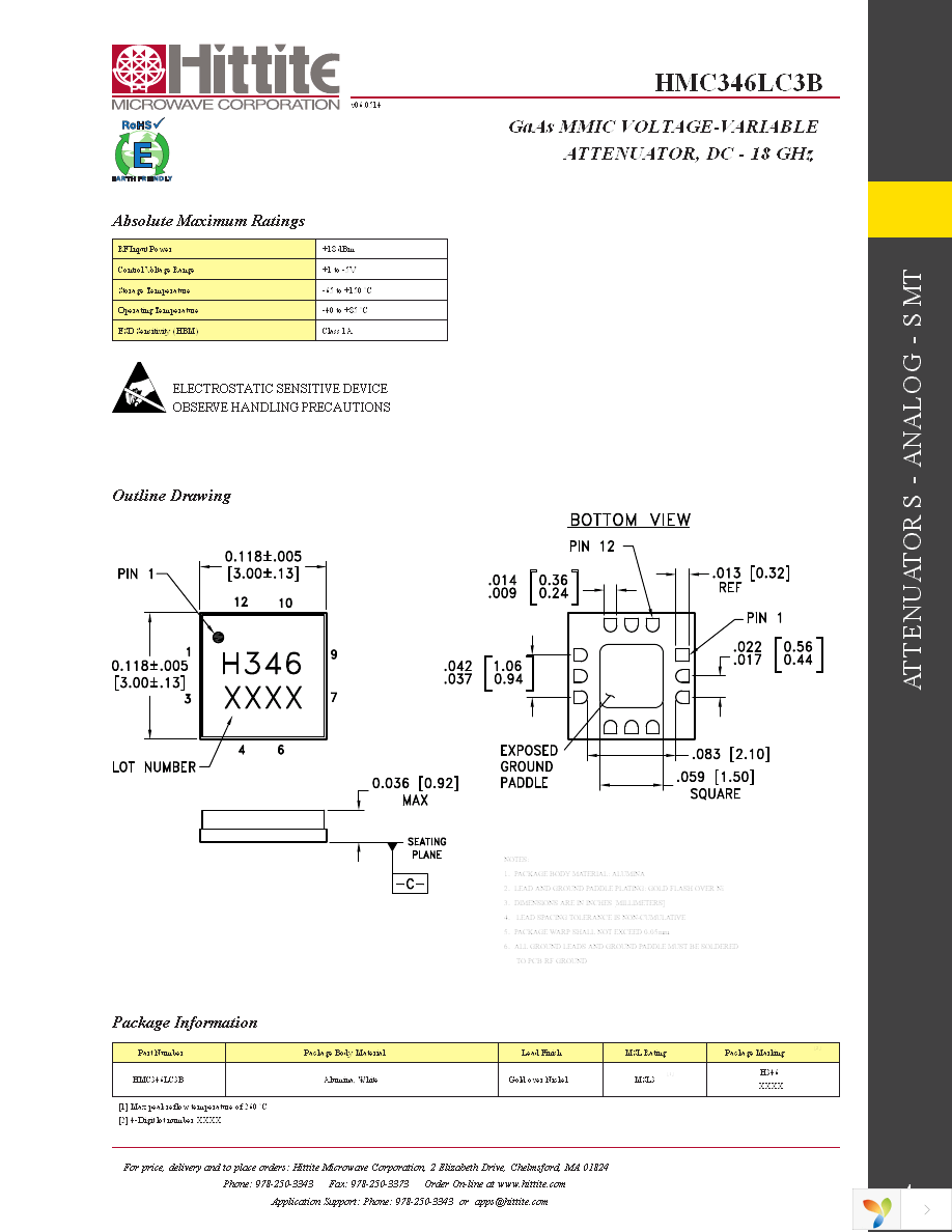 HMC346LC3BTR Page 6