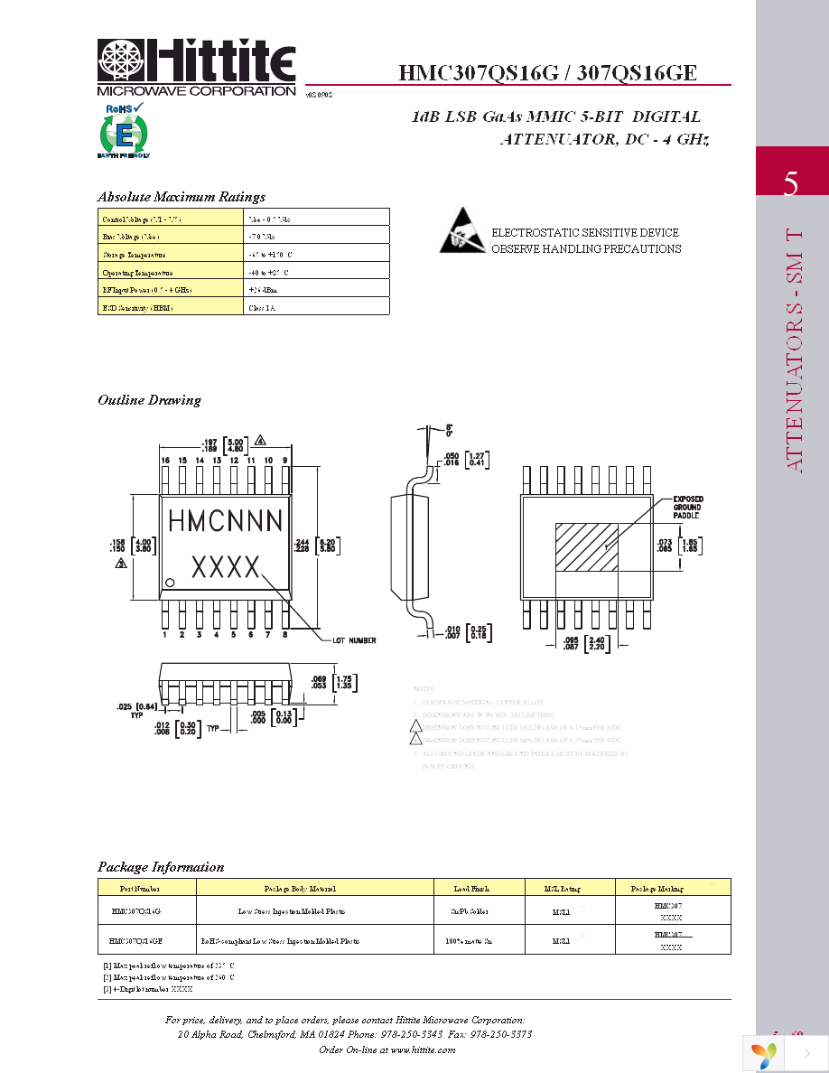 HMC307QS16GE Page 6