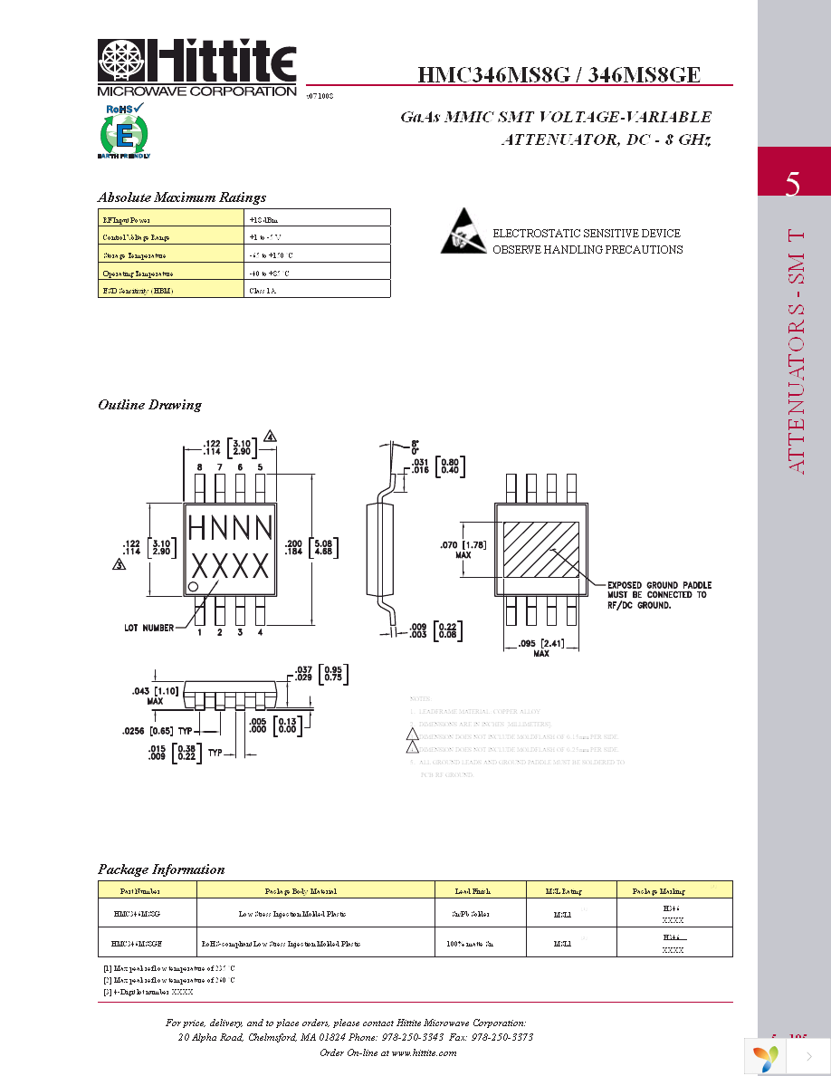 HMC346MS8GE Page 6