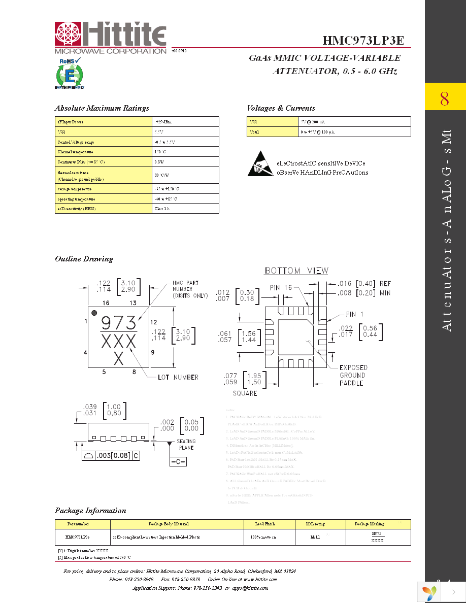 HMC973LP3E Page 6