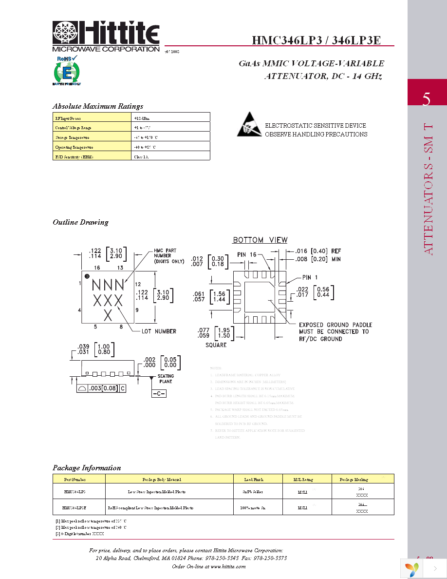 HMC346LP3E Page 6